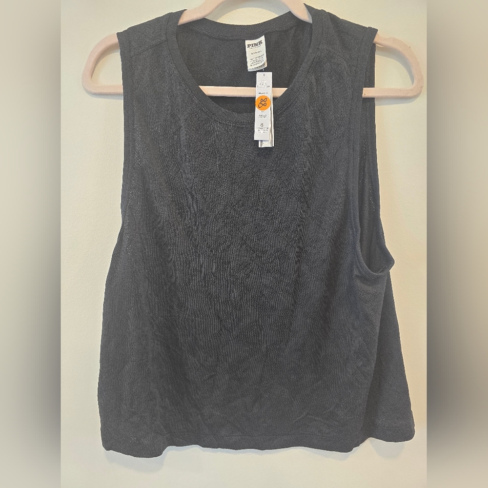 Victoria's Secret Black Muscle Tee Size M Nwt